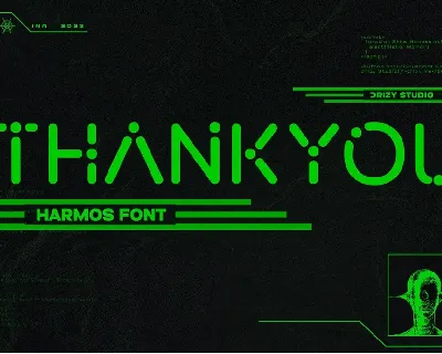 Harmos - Techno Sci-fi Font