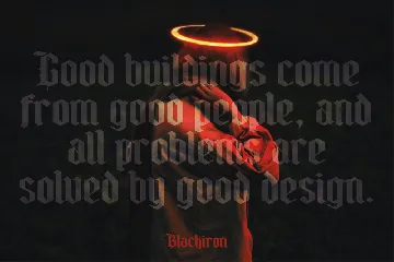 Blackiron font