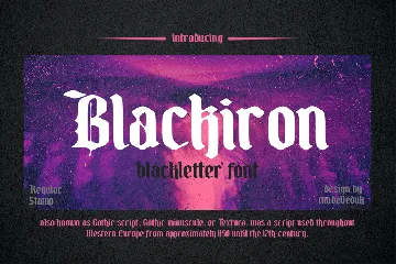 Blackiron font