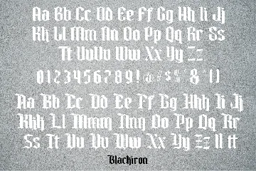 Blackiron font