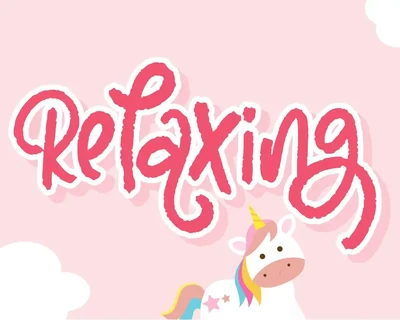 Unicorn Glowing - Handbrush font