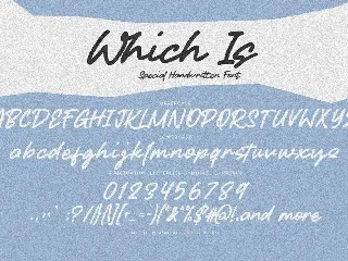 Which Is - Special Handwritten Font