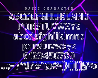 NEonstar- Night Light Display font