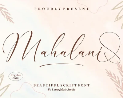 Mahalani Beautiful Script Font