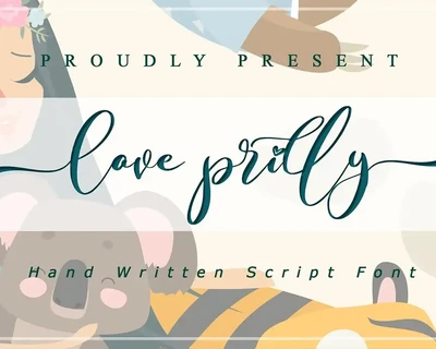 Love Prilly - Valentines Script Font