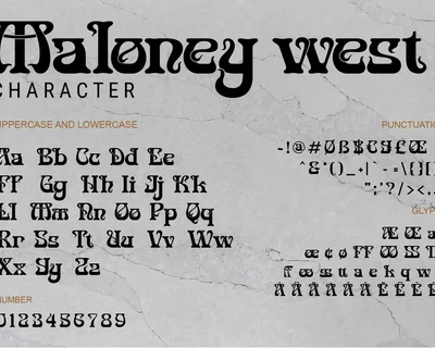 Maloney West font