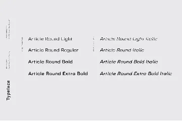 Article Round - A Geometric Typeface font