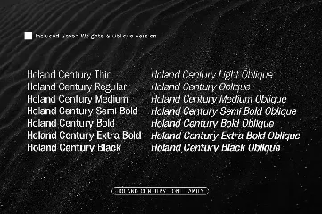 Holand Century font