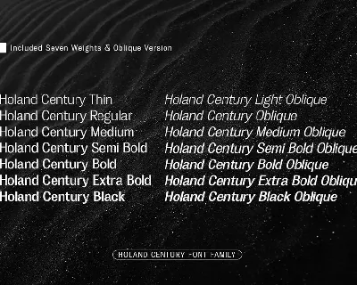 Holand Century font