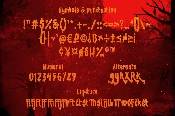 Bloody Camp â€“ a Horror Blood Font