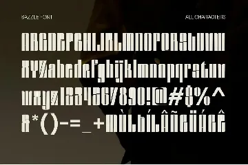 Sazzle - Compressed Sans Serif font