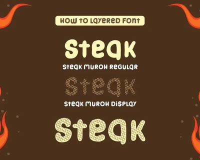 Steak Muroh - Layered Font