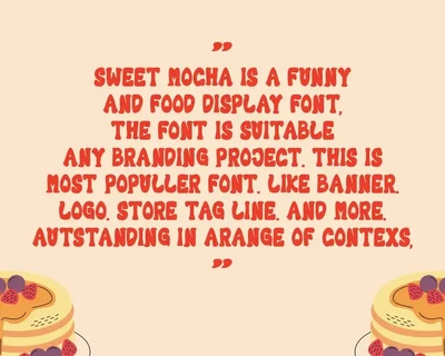 Sweet Mocha - Display Font