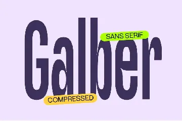 Galber - Compressed Sans Serif font