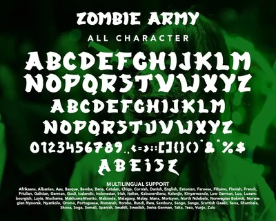 Zombie Army - Halloween Display Font