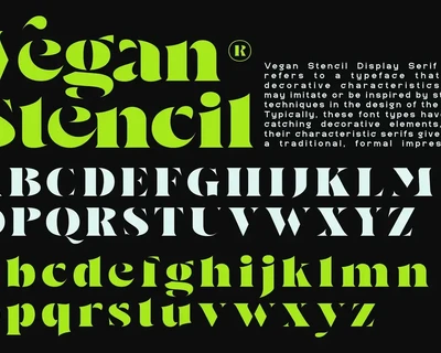 Vegan - A Display Stencil Font