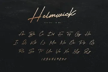 Helmwick - Signature Script font