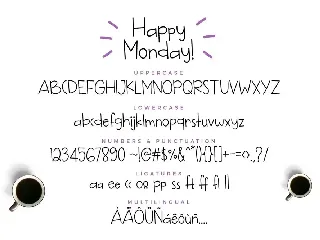 Happy Monday font