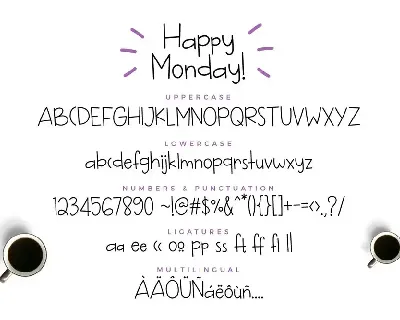 Happy Monday font