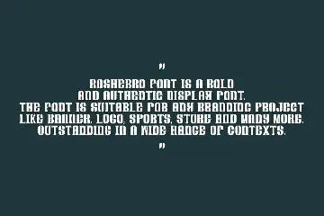 Roshebro font