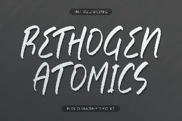 Rethogen Atomics Bold Marker Font