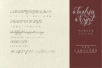 Tashia - Modern Calligraphy Script Font