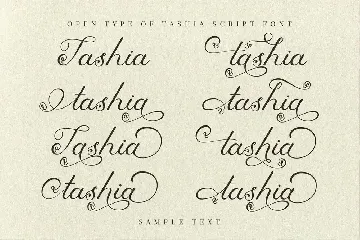 Tashia - Modern Calligraphy Script Font