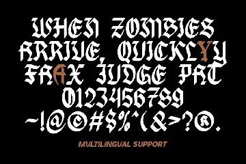 Swoxest - Hand Draw Blackletter font