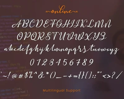 Online Script | Modern Calligraphy font