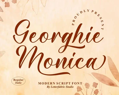 Georghie Monica Modern Script Font