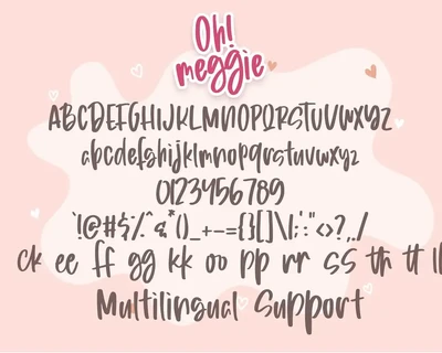 Oh! Meggie - Handwritten Font
