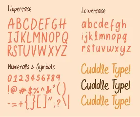 Cuddle Type - A Handwritten Typeface font