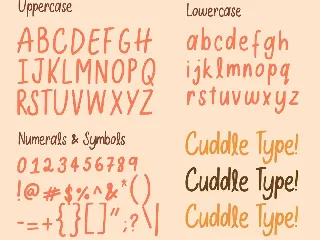 Cuddle Type - A Handwritten Typeface font