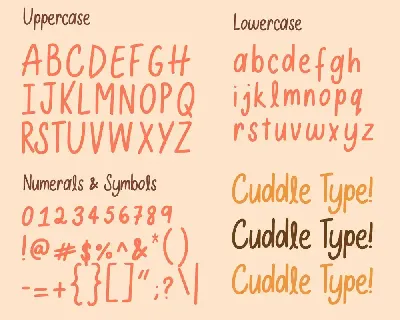 Cuddle Type - A Handwritten Typeface font