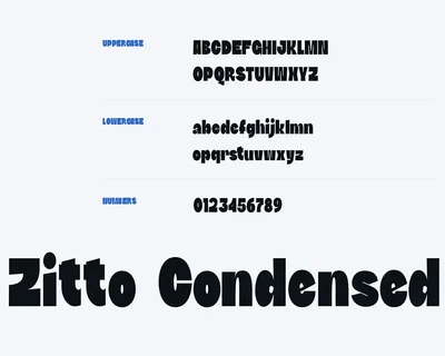 DTF Zitto Condensed font