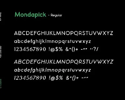 Mondapick Sans Serif Font Family