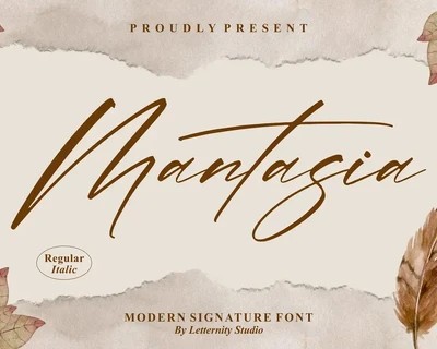 Mantasia Modern Signature Font
