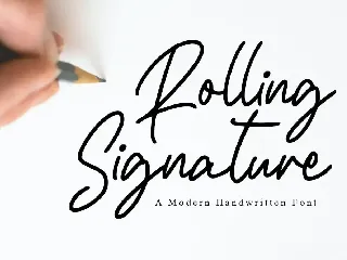 Rolling Signature font