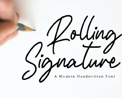 Rolling Signature font