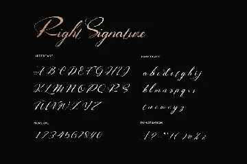 Right Signature Font