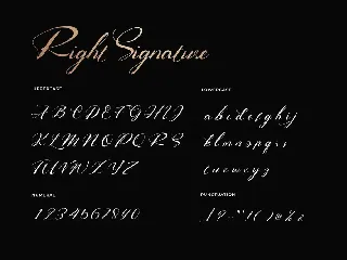 Right Signature Font