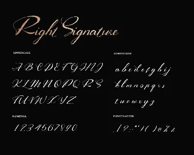 Right Signature Font