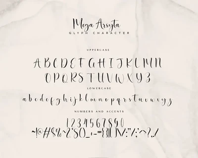 Mega Arsyta Script Handwritten Font
