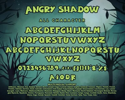 Angry Shadow - Halloween Display Font