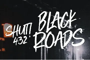 Black Roads Brush font