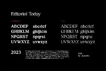 Editorial Today Serif Family Font