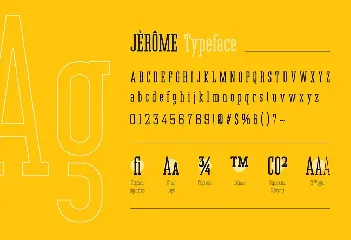 Jerome - Condensed Slab Serif font