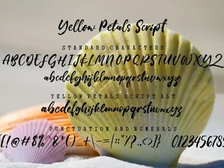 Yellow Petals Script font