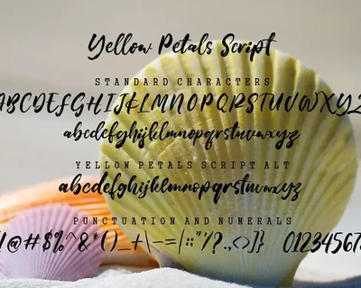 Yellow Petals Script font