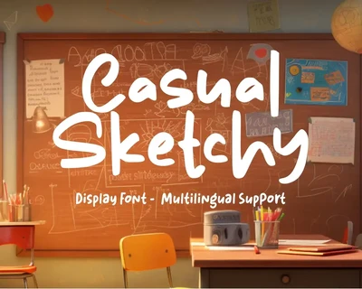 Casual Sketchy - Display font